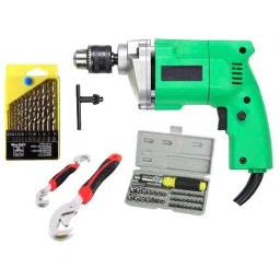 ATHRZ Powerful Drill Machine, 41 Pcs Toolkit Screwdriver &a; 13 Pcs Drill Bit Set with Snap Grip, DRL13B41PSNP-42