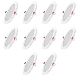 Fybros Faro 12W Polycarbonate Natural White Round LED Panel Light, FLS5058J (Pack of 10)-picture-23
