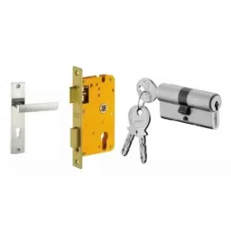 Dorset HL Series Eden 60mm Stainless Steel Door Handle Lock Set with Both Side Key Cylinder (Pack of 2)-picture-11