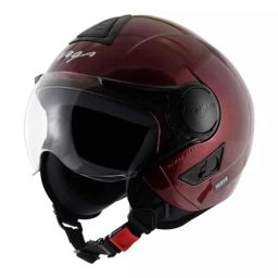 Vega Verve DX ABS Burgundy Open Face Helmet, Size: Small-picture-37