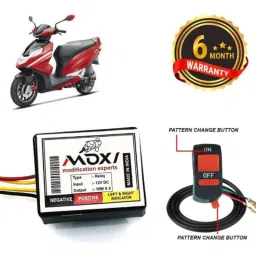 Auto Pearl 12V Black Front &a; Rear Flasher Indicator Light with Switch for Hero Dare-picture-29