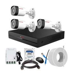 CP Plus 2.4MP Full HD Audio Indoor &a; Outdoor CCTV Combo Kit with 4Ch DVR, 3 Bullet Camera, 4Ch SMPS, 70m Copper Cable, 2TB HDD &a; Connectors-41