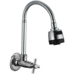 Gold Bell Corsa Stainless Steel Silver Wall Mounted Chrome Swan Neck Basin Tap with Flexible Spout-image-29