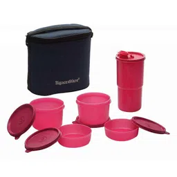 Signoraware Violet 1580 ml Combo Medium Executive Lunch with Bag, 521-picture-3