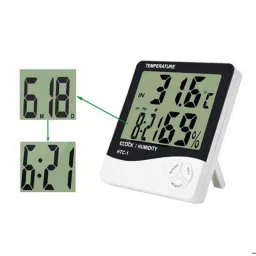 MCP Digital Room Thermometer with Humidity Indicator And Clock image 2