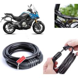 Auto Pearl PVC &a; Plastic Black Combination Cable Lock for 650MT, 542-45