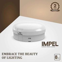 Fybros Impel 8W Polycarbonate Natural White Round LED Ceiling Surface Light, FLS5326A image 5