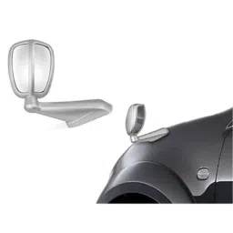 SureStrive ABS Plastic Silver Heavy Quality Front Side Fender Angle View Bonnet Blind Mirror for Mahindra Scorpio Hybrid image 2