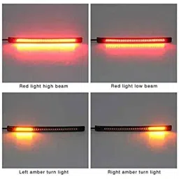 Meenu Arts Led Bar Bike Brake Tail Light and Left/Right Turn Signal Lamp for Bajaj Pulsar 200Ns - Pack of 2-13