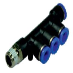 Akari 12-10-1/2 inch PKD Unequal Triple Branch Male Reducer Connector-picture-3