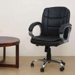 Mezonite Medium Back Cushioned Black Executive Chair, KI614 (Pack of 2)-image-32