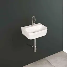 Uken Ceramic Wall Hung Premium Wash Basin For Bathroom/Hotel/Washroom White Color ( Without Stand) (11)-image-23