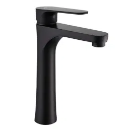 Aquieen Luxury Vega Brass Chrome Finish Black Hot &a; Cold Basin Tap-image-29