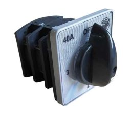 Selvo 40A 1 Pole 3 Way Phase Selector Cam Operated Rotary Switch, GSELRTS11040B-37