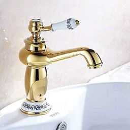 Bassino Small Brass Gold Single Handle Hot &a; Cold Wash Basin Mixer Tap, BTT_2040-picture-5