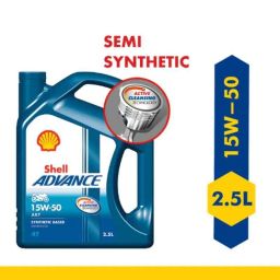 Shell 2.5L Advance 4T AX7 15W-50 API SM Synthetic Technology Motorbike Engine Oil-12