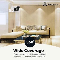ApnaCam IP 3MP Wireless Outdoor Bullet Smart WiFi Camera with Waterproof, Color Night Vision, 2 Way Audio &a; Cloud Storage image 2