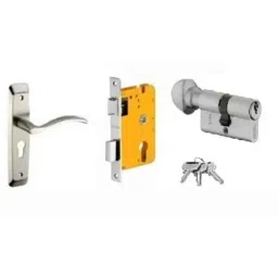 Dorset HL Series Serena 60mm Stainless Steel Silver Chrome Finish Door Handle Lock Set with Knob &a; Key-picture-40