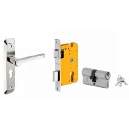 Dorset HL Series Art 70mm Stainless Steel Door Handle Lock Set with Both Side Key Cylinder (Pack of 2)-picture-37