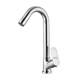 Ruhe Onyx Brass Chrome Finish Swan Neck Faucet with 12 inch Round Swivel Spout, 11-1413-picture-21