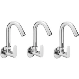 Senkiddpro Onyx Brass Chrome Finish Wall Mounted 360 deg Moving Sink Taps (Pack of 3)-image-59