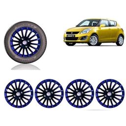 Auto Pearl 4 Pcs 14 inch ABS Black &a; Blue Car Wheel Cover Set for Maruti Suzuki Swift Dzire Type4-picture-20