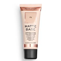 Makeup Revolution London Matte Base Pore Blurring Full Coverage Foundation 28ml - Shade F2-47