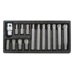 Yato 15 Pcs CrV 6150 &a; AISI S2 Ribe Screwdriver Bit Set, YT-0419-picture-31