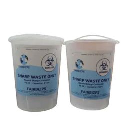 Fairbizps 3 Litre Plastic Round Sharps Container for Needles, Syringes &a; Medical Waste (Pack of 2)-32