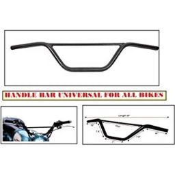 AOW RD350 (with Mounting Rod) Black Handlebar (Black) Universal for Hero Xtreme-19
