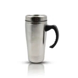 DeoDap 250ml Stainless Steel Grey Coffee Mug with Lid &a; Handle, 5919-43
