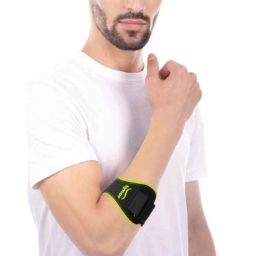 Tynor Pro Black &a; Green Elbow Support for Tennis &a; Golf, 3020000700, Size: Universal-16