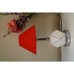 Tucasa Metal Table Lamp with LED in Base with Black Polycotton Shade, P9-BW-1-30