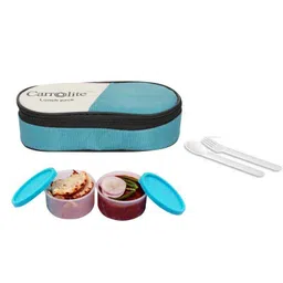 Carrolite 400ml 2-in-1 Blue &a; Black Plastic Lunchbox, Syan_P-19-picture-31