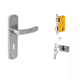 Dorset Bow HL BOW SC 176mm Zinc SC Finish Lock Set with Both 60mm Side Key Cylinder (Pack of 2)-picture-15