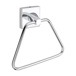 Aligarian Stainless Steel Chrome Finish Wall Mounted Triangle Square Base Solid Towel Ring-image-29