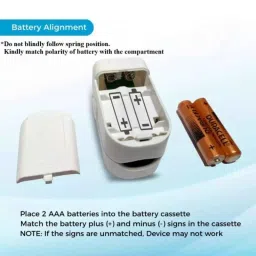 MCP 1.5V Black Finger Pulse Oximeter with Oxygen Saturation Monitor, LCD Display &a; 2 Pcs AAA Battery, OX201 image 2
