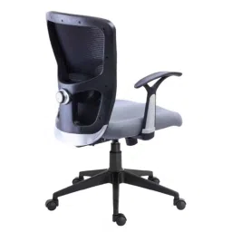HUMAN METHOD VIBE MB-ELITE Medium Back Nylon Black &a; Grey Executive Chair with Adjustable Lumber Support-image-46