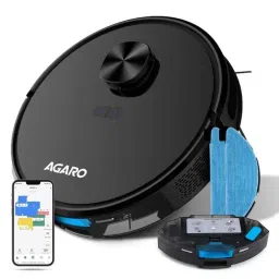 AGARO Alpha 3200Pa 250ml Black Wet &a; Dry Robot Vacuum Cleaner, 34074-7