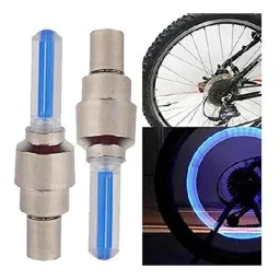 A4S 2 Pcs Blue LED Flash Tyre Wheel Valve Cap Set for Car Tyre, Cycle &a; Bike Tyre-23