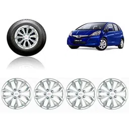 Auto Pearl 4 Pcs 15 inch ABS Silver Car Wheel Cover Set for Honda Jazz-picture-42