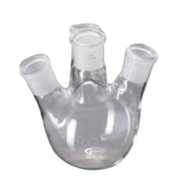 Glassco 100ml Glass Boro 3.3 Round Bottom Flask with Angular Four Neck, 060.240.03A-24