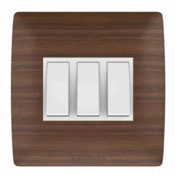 GreatWhite f-Wood 6 Module PVC Natural Wenge Modular Switchboard Plate, 20506-FNW (Pack of 10)-6
