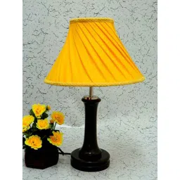 Tucasa Fashionable Wooden Table Lamp, Yellow Pleated Shade, LG-1027-image-65
