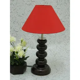 Tucasa Smart Wooden Table Lamp with Red Shade, LG-1077-image-91