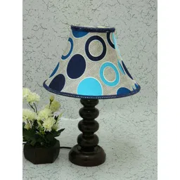 Tucasa Smart Wooden Table Lamp with Poly Silk Shade 1, LG-1081-image-85