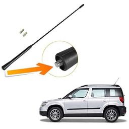Auto Pearl Black Mount Rubber Mast Flexible Car Roof Antenna with Anti-Theft Design For Skoda Yeti-31
