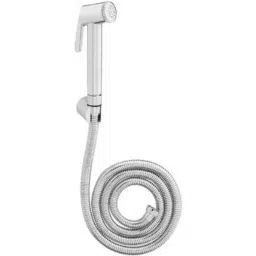 Senkiddpro Jaguar PVC Chrome Finish Wall Mounted Health Faucet with Pipe &a; Hook-image-41
