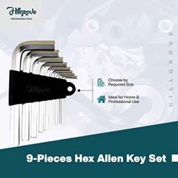 Hillgrove 9 Pcs Full Hex Allen Key &a; 4 Pcs T Spanner Set, HGCM853 image 2