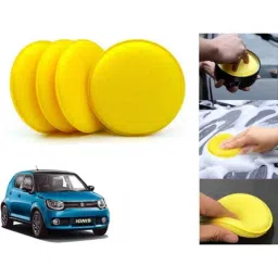 Auto Pearl Polyurethane Beige Washing &a; Waxing Polish Foam Sponge for Ignis 2017-2019 (Pack of 4)-picture-9